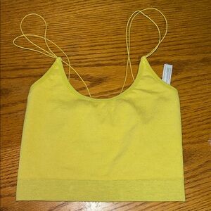Urban Outfitters Yellow Spaghetti Strap Crop Top Very Soft size small
